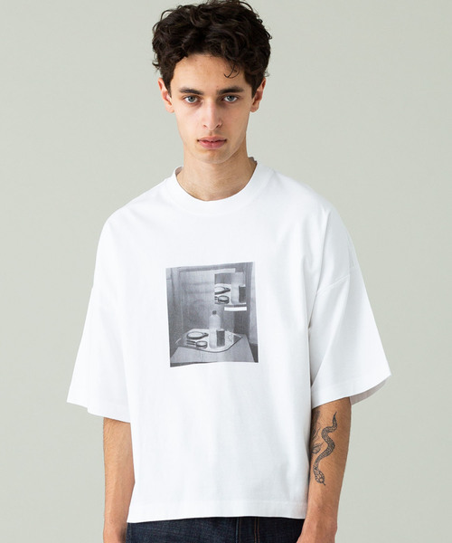 liberum（リベルム）の「【LIBERUM】コラージュプリントTEE（Tシャツ/カットソー・メンズ・ホワイト/ブラック・1/2）」の11枚目の写真