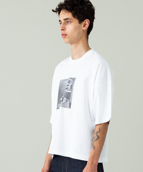 liberum（リベルム）の「【LIBERUM】コラージュプリントTEE（Tシャツ/カットソー・メンズ・ホワイト/ブラック・1/2）」の9枚目の写真