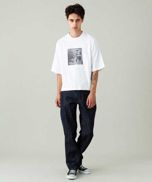 liberum（リベルム）の「【LIBERUM】コラージュプリントTEE（Tシャツ/カットソー・メンズ・ホワイト/ブラック・1/2）」の7枚目の写真