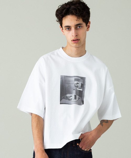 liberum（リベルム）の「【LIBERUM】コラージュプリントTEE（Tシャツ/カットソー・メンズ・ホワイト/ブラック・1/2）」の6枚目の写真