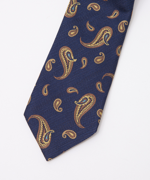 ABAHOUSE（アバハウス）の「【Recency of Mine】ペイズリー小紋タイ（ネクタイ・メンズ・ネイビー/カーキ・フリー）」の2枚目の写真