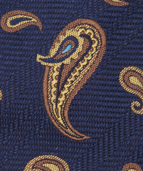 ABAHOUSE（アバハウス）の「【Recency of Mine】ペイズリー小紋タイ（ネクタイ・メンズ・ネイビー/カーキ・フリー）」の7枚目の写真