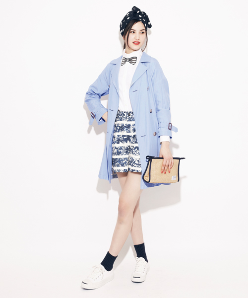 Ray BEAMS（レイビームス）の「White Mountaineering×Ray BEAMS / 別注 ボタニカルボーダーショートパンツ（その他パンツ・レディース・グリーン/ネイビー・ONE SIZE）」の10枚目の写真