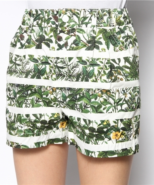 Ray BEAMS（レイビームス）の「White Mountaineering×Ray BEAMS / 別注 ボタニカルボーダーショートパンツ（その他パンツ・レディース・グリーン/ネイビー・ONE SIZE）」の6枚目の写真