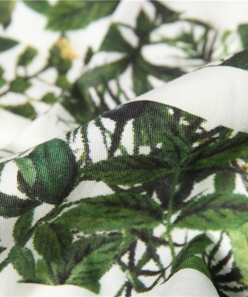 Ray BEAMS（レイビームス）の「White Mountaineering×Ray BEAMS / 別注 ボタニカルボーダーショートパンツ（その他パンツ・レディース・グリーン/ネイビー・ONE SIZE）」の5枚目の写真