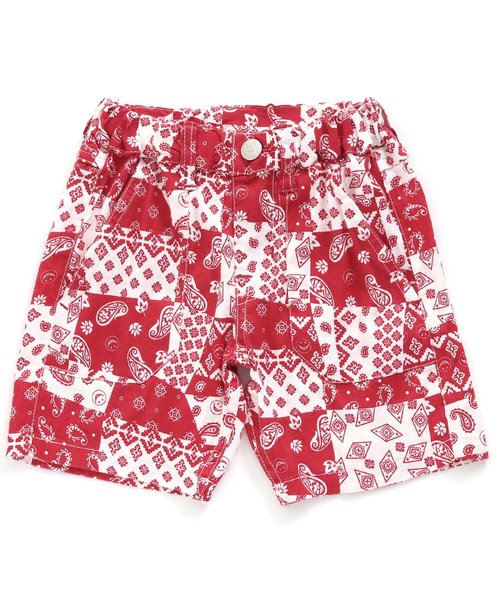 BREEZE（ブリーズ）の「もっとスズシー総柄パンツ ５分丈（その他パンツ・キッズ・ブルー/レッド/イエロー・90/100/110/80/120/130/140）」の3枚目の写真