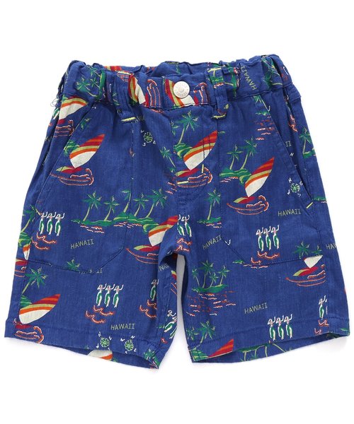 BREEZE（ブリーズ）の「もっとスズシー総柄パンツ ５分丈（その他パンツ・キッズ・ブルー/レッド/イエロー・90/100/110/80/120/130/140）」の2枚目の写真