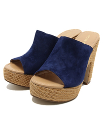 ROSE BUD | BH03-1 SUEDE PAFFIA/C PLATFORM SANDAL(サンダル)