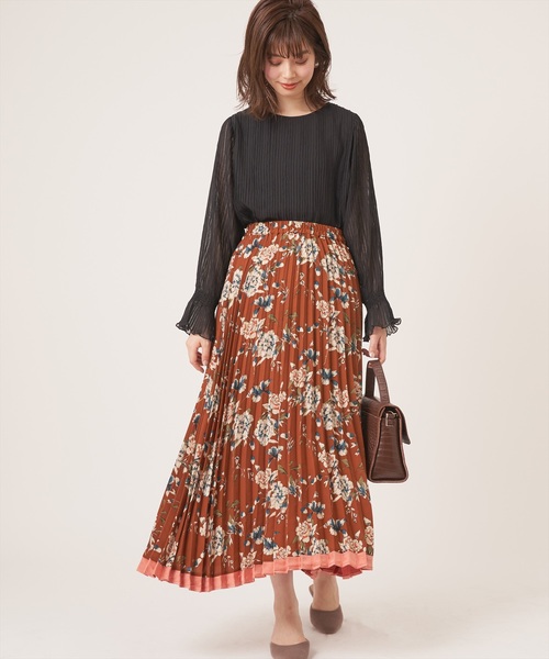 natural couture（ナチュラルクチュール）の「キャンディースリーブプリーツブラウス（シャツ/ブラウス・レディース・ブラック/パープル/オフホワイト/ピンク/ミント・FREE）」の9枚目の写真