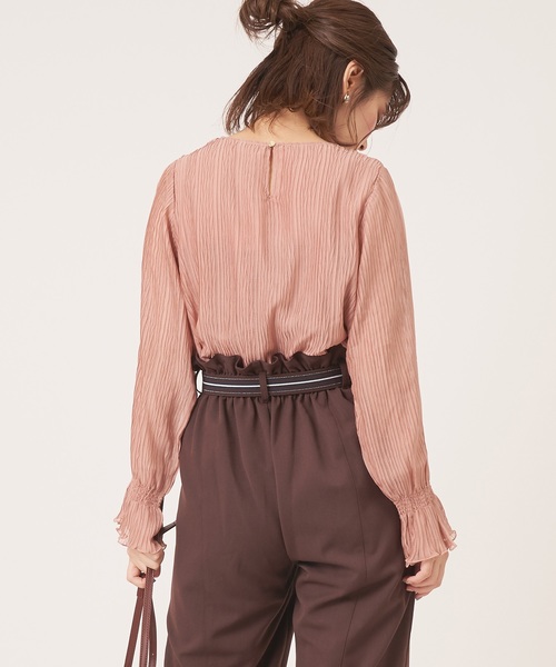 natural couture（ナチュラルクチュール）の「キャンディースリーブプリーツブラウス（シャツ/ブラウス・レディース・ブラック/パープル/オフホワイト/ピンク/ミント・FREE）」の20枚目の写真