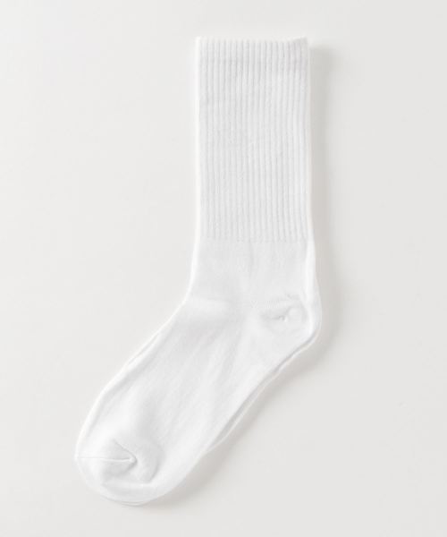 Fun & Daily（ファンアンドデイリー）の「F&D : カラーリブソックス（ソックス/靴下・メンズ・パープル/グレー/イエロー/オレンジ/ブルー/グリーン/ブラック/ホワイト・FREE）」の2枚目の写真