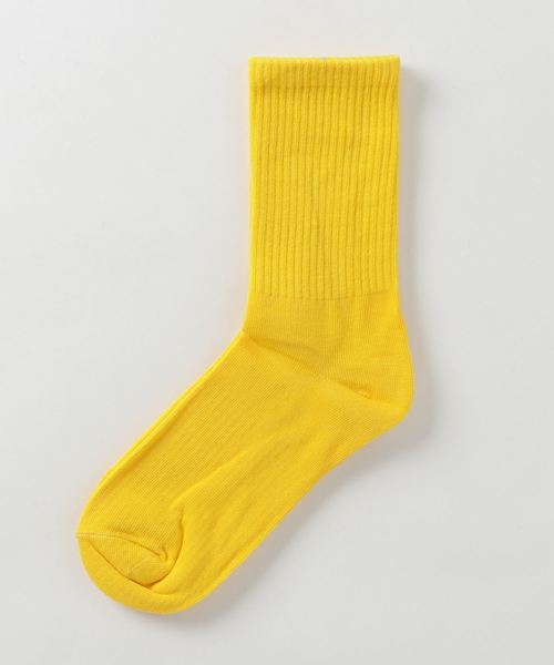 Fun & Daily（ファンアンドデイリー）の「F&D : カラーリブソックス（ソックス/靴下・メンズ・パープル/グレー/イエロー/オレンジ/ブルー/グリーン/ブラック/ホワイト・FREE）」の7枚目の写真