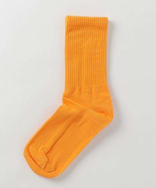 Fun & Daily（ファンアンドデイリー）の「F&D : カラーリブソックス（ソックス/靴下・メンズ・パープル/グレー/イエロー/オレンジ/ブルー/グリーン/ブラック/ホワイト・FREE）」の8枚目の写真