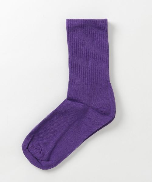Fun & Daily（ファンアンドデイリー）の「F&D : カラーリブソックス（ソックス/靴下・メンズ・パープル/グレー/イエロー/オレンジ/ブルー/グリーン/ブラック/ホワイト・FREE）」の9枚目の写真