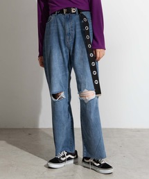 WEGO | WEGO/ダメージストレートデニムパンツ(デニムパンツ)