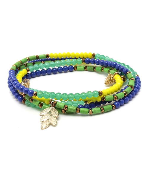 ROSE BUD(ローズバッド)の「(BU ACCESSORIES)WB1689 BRACELET(ブレスレット・レディース・グリーン系その他/ブルー系その他・ONE SIZE)」の1枚目の写真