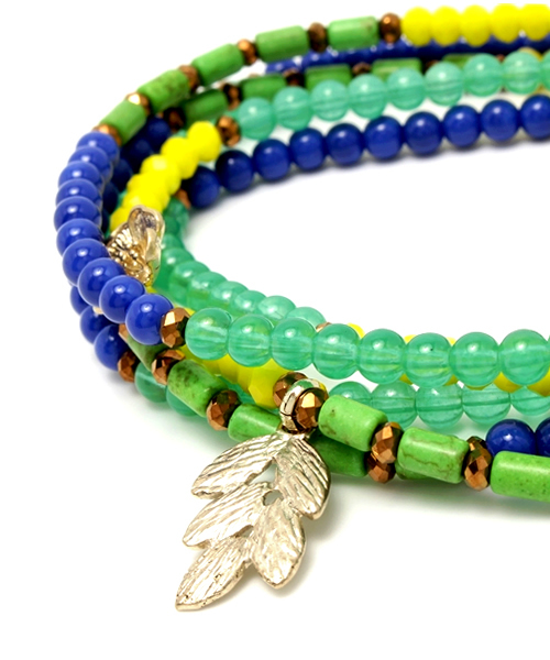 ROSE BUD(ローズバッド)の「(BU ACCESSORIES)WB1689 BRACELET(ブレスレット・レディース・グリーン系その他/ブルー系その他・ONE SIZE)」の5枚目の写真