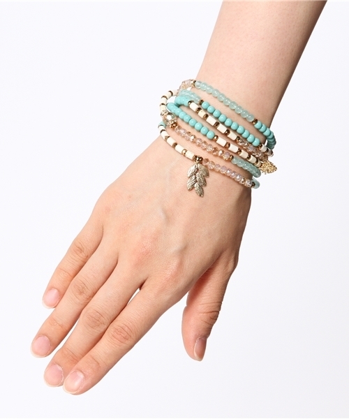 ROSE BUD(ローズバッド)の「(BU ACCESSORIES)WB1689 BRACELET(ブレスレット・レディース・グリーン系その他/ブルー系その他・ONE SIZE)」の3枚目の写真