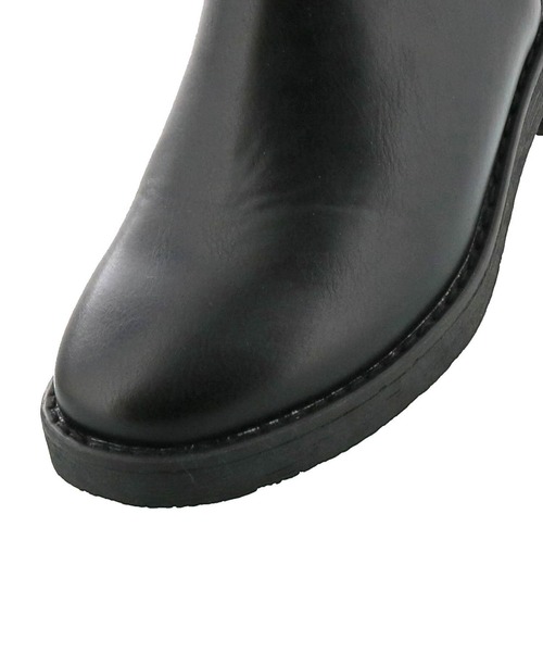 byあしながおじさん（バイアシナガオジサン）の「〈ｂｙあしながおじさん〉サイドゴアブーツ（ブーツ・レディース・ダークブラウン/ブラック/ブラック系その他・M/L/LL/S）」の4枚目の写真