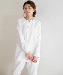 Munich | ドライタッチオックス　2WAYクルーネックブラウス【セットアップ可】(シャツ/ブラウス)