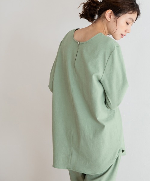 Munich（ミューニック）の「ドライタッチオックス　2WAYクルーネックブラウス【セットアップ可】（シャツ/ブラウス・レディース・ホワイト/ブラック/ナチュラル/ライトグリーン/ライトカーキ・FREE）」の18枚目の写真