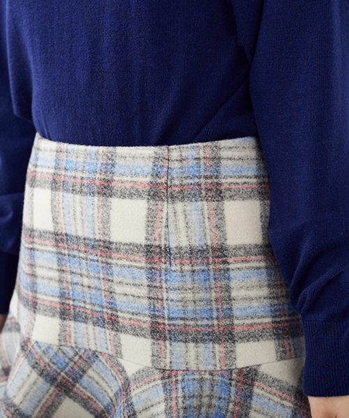 Another Edition（アナザーエディション）の「タータンチェックマーメイドミニスカート/AE ﾀｰﾀﾝCHK ﾏｰﾒｰﾄﾞMINI ◆（スカート・レディース・オフホワイト・SMALL/MEDIUM）」の4枚目の写真