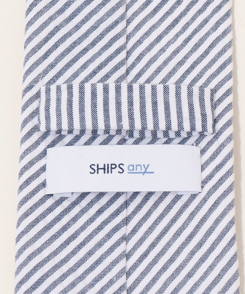 SHIPS any（シップス エニィ）の「SHIPS any: シアサッカー ネクタイ（ネクタイ・メンズ・ライトブルー/ベージュ/ネイビー・ONE SIZE）」の4枚目の写真