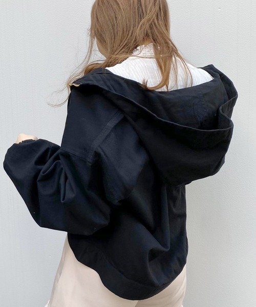 apres jour（アプレジュール）の「ツイルフードブルゾン【ZOZOTOWN限定アイテム】（ブルゾン・レディース・ベージュ/アイボリー/ブラック・フリー）」の8枚目の写真