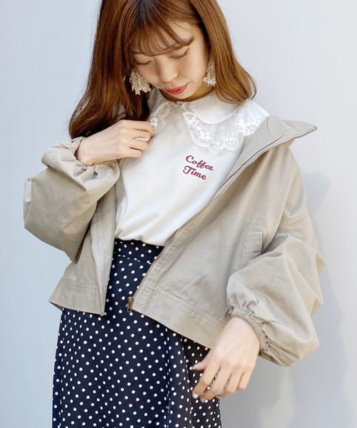 apres jour（アプレジュール）の「ツイルフードブルゾン【ZOZOTOWN限定アイテム】（ブルゾン・レディース・ベージュ/アイボリー/ブラック・フリー）」の16枚目の写真