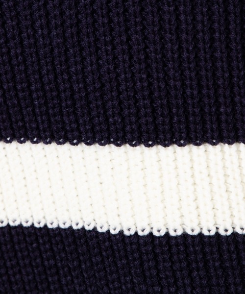 DING(ディング)の「DING/センターラインニットベスト(ベスト・レディース・ネイビー/ベージュ・FREE)」の4枚目の写真