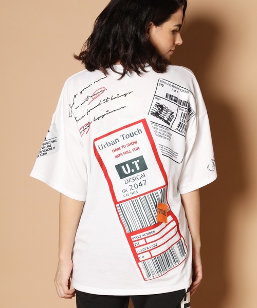 JACKROSE(ジャックローズ)の「JE-スパンミニ裏毛・多重ロゴ 半袖Tシャツ(Tシャツ/カットソー・メンズ・ホワイト/ブラック/ベージュ・M/L)」の2枚目の写真