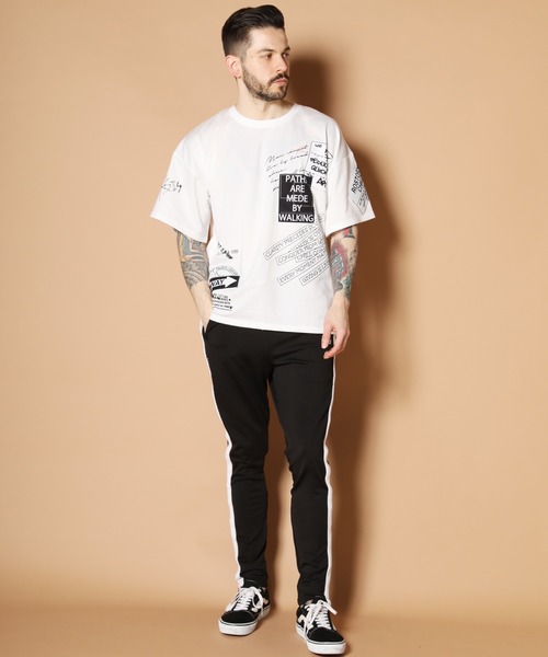 JACKROSE(ジャックローズ)の「JE-スパンミニ裏毛・多重ロゴ 半袖Tシャツ(Tシャツ/カットソー・メンズ・ホワイト/ブラック/ベージュ・M/L)」の17枚目の写真