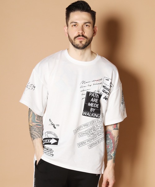 JACKROSE(ジャックローズ)の「JE-スパンミニ裏毛・多重ロゴ 半袖Tシャツ(Tシャツ/カットソー・メンズ・ホワイト/ブラック/ベージュ・M/L)」の11枚目の写真