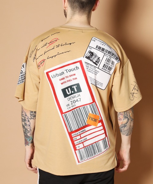 JACKROSE(ジャックローズ)の「JE-スパンミニ裏毛・多重ロゴ 半袖Tシャツ(Tシャツ/カットソー・メンズ・ホワイト/ブラック/ベージュ・M/L)」の7枚目の写真