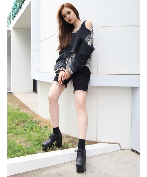 EMODA（エモダ）の「ハーフジャストウエストジーンズ（デニムパンツ・レディース・ブラック/インディゴブルー・SMALL/MEDIUM）」の14枚目の写真