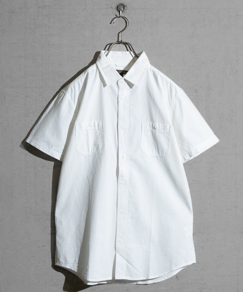JOHN'S CLOSET（ジョンズクローゼット）の「【a】ダンガリー ベーシック ワークシャツ半袖（シャツ/ブラウス・メンズ・ホワイト/ブラウン/ネイビー・MEDIUM/LARGE/X-LARGE）」の2枚目の写真