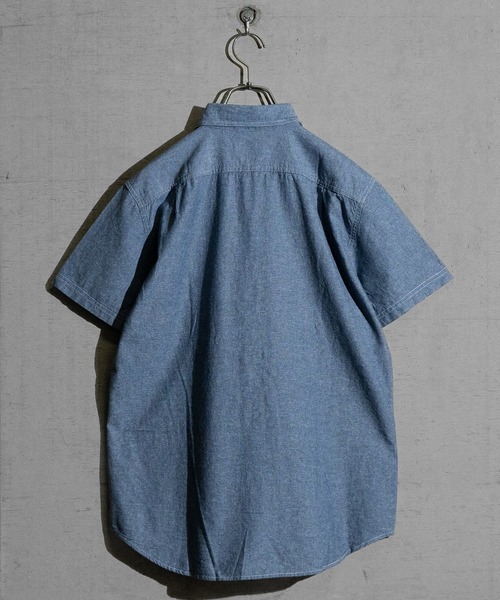 JOHN'S CLOSET（ジョンズクローゼット）の「【a】ダンガリー ベーシック ワークシャツ半袖（シャツ/ブラウス・メンズ・ホワイト/ブラウン/ネイビー・MEDIUM/LARGE/X-LARGE）」の4枚目の写真