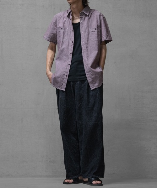 JOHN'S CLOSET（ジョンズクローゼット）の「【a】ダンガリー ベーシック ワークシャツ半袖（シャツ/ブラウス・メンズ・ホワイト/ブラウン/ネイビー・MEDIUM/LARGE/X-LARGE）」の21枚目の写真