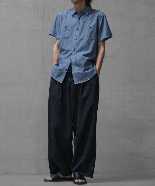 JOHN'S CLOSET（ジョンズクローゼット）の「【a】ダンガリー ベーシック ワークシャツ半袖（シャツ/ブラウス・メンズ・ホワイト/ブラウン/ネイビー・MEDIUM/LARGE/X-LARGE）」の16枚目の写真