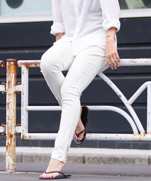 coca（coca）（コカ）の「ウルトラストレッチ スキニーパンツ股下73cm（その他パンツ・レディース・ブラック/グリーン/ホワイト/パープル/アイボリー/カーキ/ベージュ/ネイビー/グレイッシュベージュ・ONE SIZE/LONG/SHORT/L/M/S）」の2枚目の写真