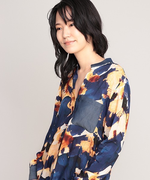 Desigual（デシグアル）の「ブラウス長袖 VERONA（シャツ/ブラウス・レディース・ブルー・L/SS/2L/S/M）」の6枚目の写真