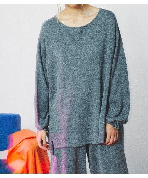 HeRIN.CYE(ヘリンドットサイ)の「ランダムヘムニットトップス(ニット/セーター・レディース・カーキ/グレー・FREE)」の20枚目の写真