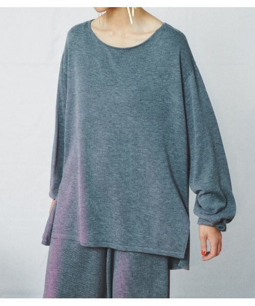 HeRIN.CYE(ヘリンドットサイ)の「ランダムヘムニットトップス(ニット/セーター・レディース・カーキ/グレー・FREE)」の21枚目の写真