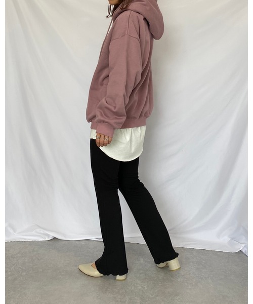 She's Closet(シーズクローゼット)の「バックヘンリーネック 無地 5分袖 ロング丈 オーバーサイズ チュニック(Tシャツ/カットソー・レディース・ホワイト/グレイッシュベージュ・FREE)」の15枚目の写真