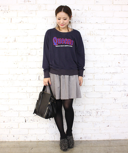 mystic（ミスティック）の「コーディロイギャザースカート（スカート・レディース・グレー/レッド/ブラック/ネイビー・ﾌﾘ-）」の11枚目の写真