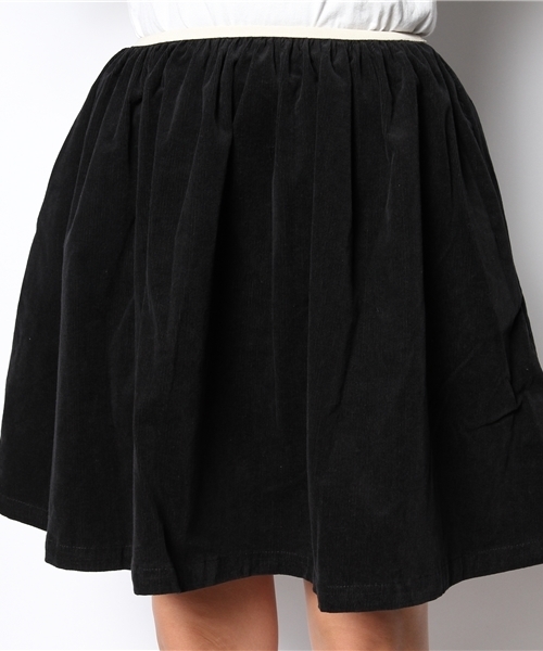 mystic（ミスティック）の「コーディロイギャザースカート（スカート・レディース・グレー/レッド/ブラック/ネイビー・ﾌﾘ-）」の7枚目の写真