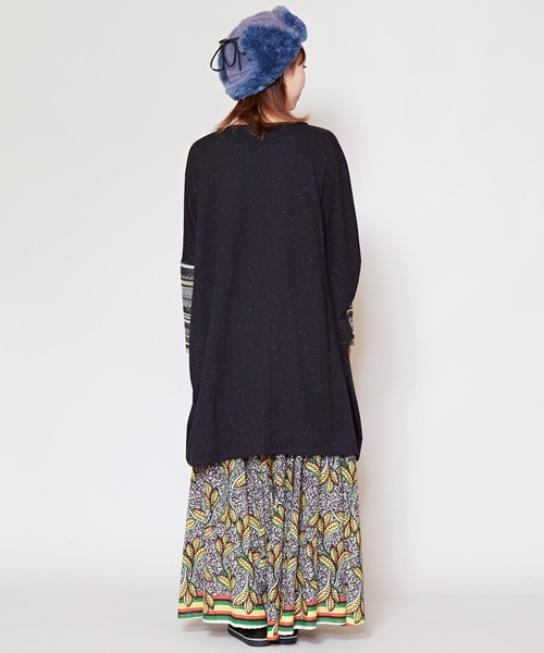 チャイハネ（チャイハネ）の「【チャイハネ】ネップヤーンカットソー ビッグシルエットワンピース（チュニック・レディース・ホワイト/ブラック/パープル/ブラウン・FREE）」の20枚目の写真