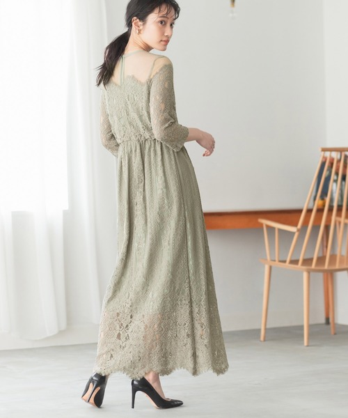 チュールパネルレースドレス ドレス Adam Et Rope アダムエロペ のファッション通販 Zozotown