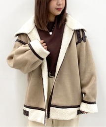 【美品】ムートンコート　ベージュ 36 ムートンコート ベージュ - メルカリ