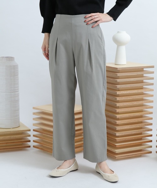 SENSE OF PLACE by URBAN RESEARCH(センスオブプレイスバイアーバンリサーチ)の「ストレッチワイドクロップドパンツ(その他パンツ・レディース・ブラック/アイボリー/ライトカーキ/バーガンディー・SMALL/MEDIUM/X-SMALL)」の5枚目の写真